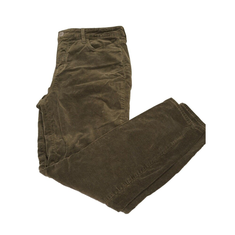 L'Agence Margot High Rise Skinny Jeans Ivy Green Velvet Denim Womens Size 30